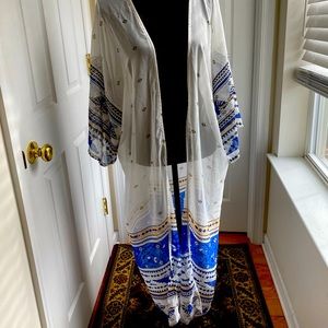 👘 Kimono 👘 Sheer ankle length kimono